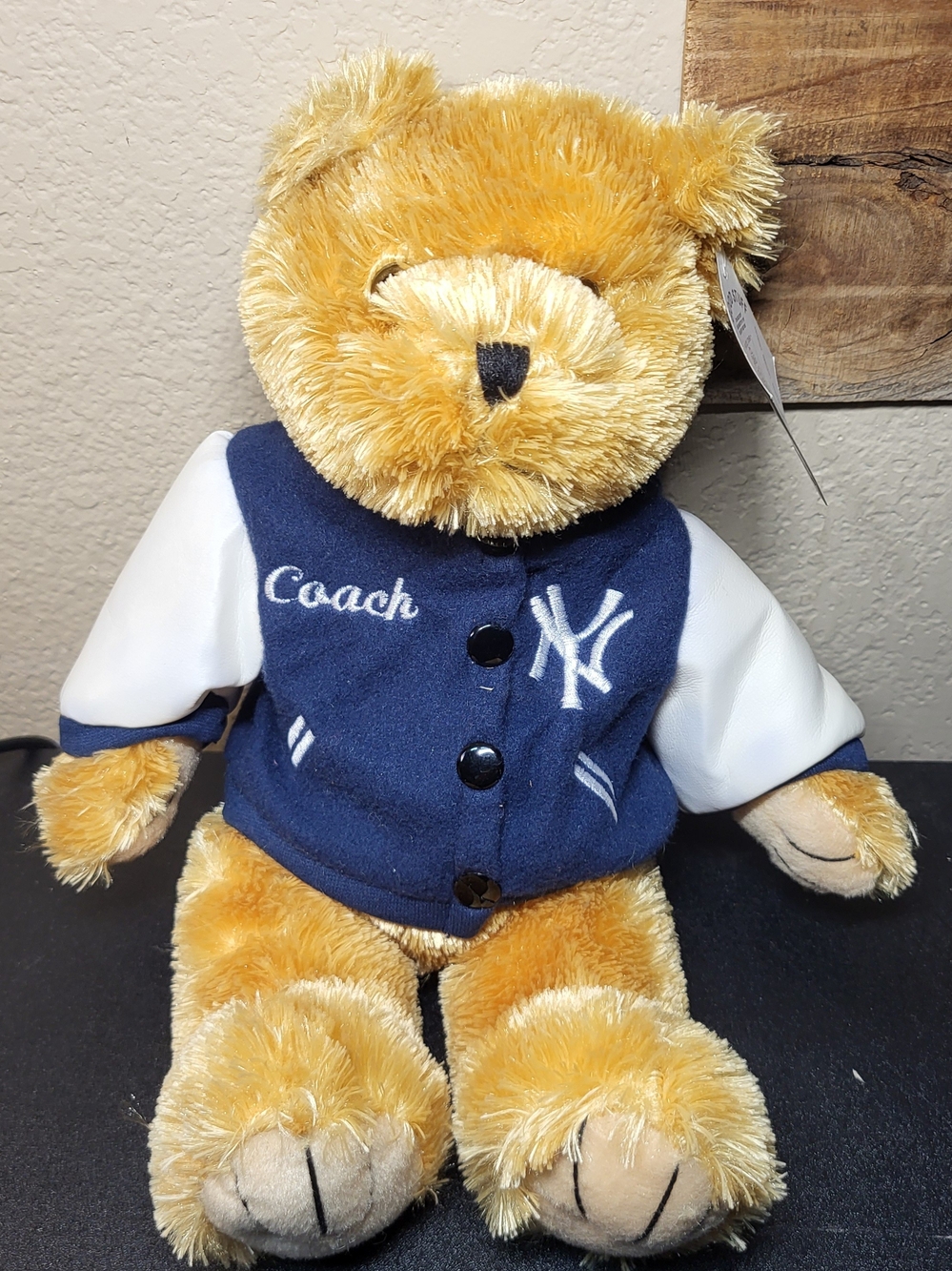 *NEW* MLB New York Yankee Baseball Coach Jacket Plush Teddy Bear Embroidered